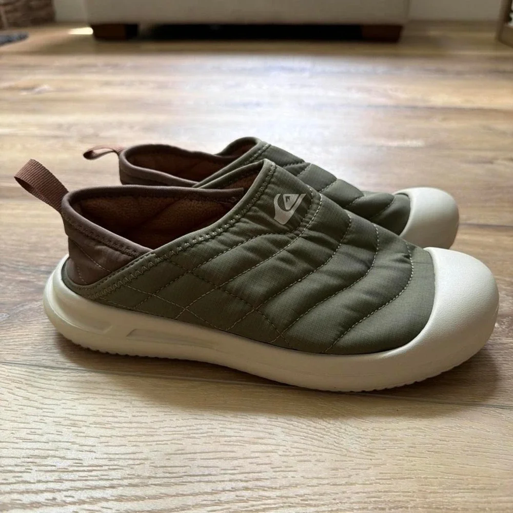 Quiksilver Quilted Puffy Slip On Mules Shoes Men 6 Women 8 EU 39 Camp Gorpcore